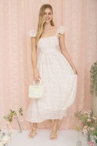 Flutter Sleeve Floral Dress - 2 Colors!