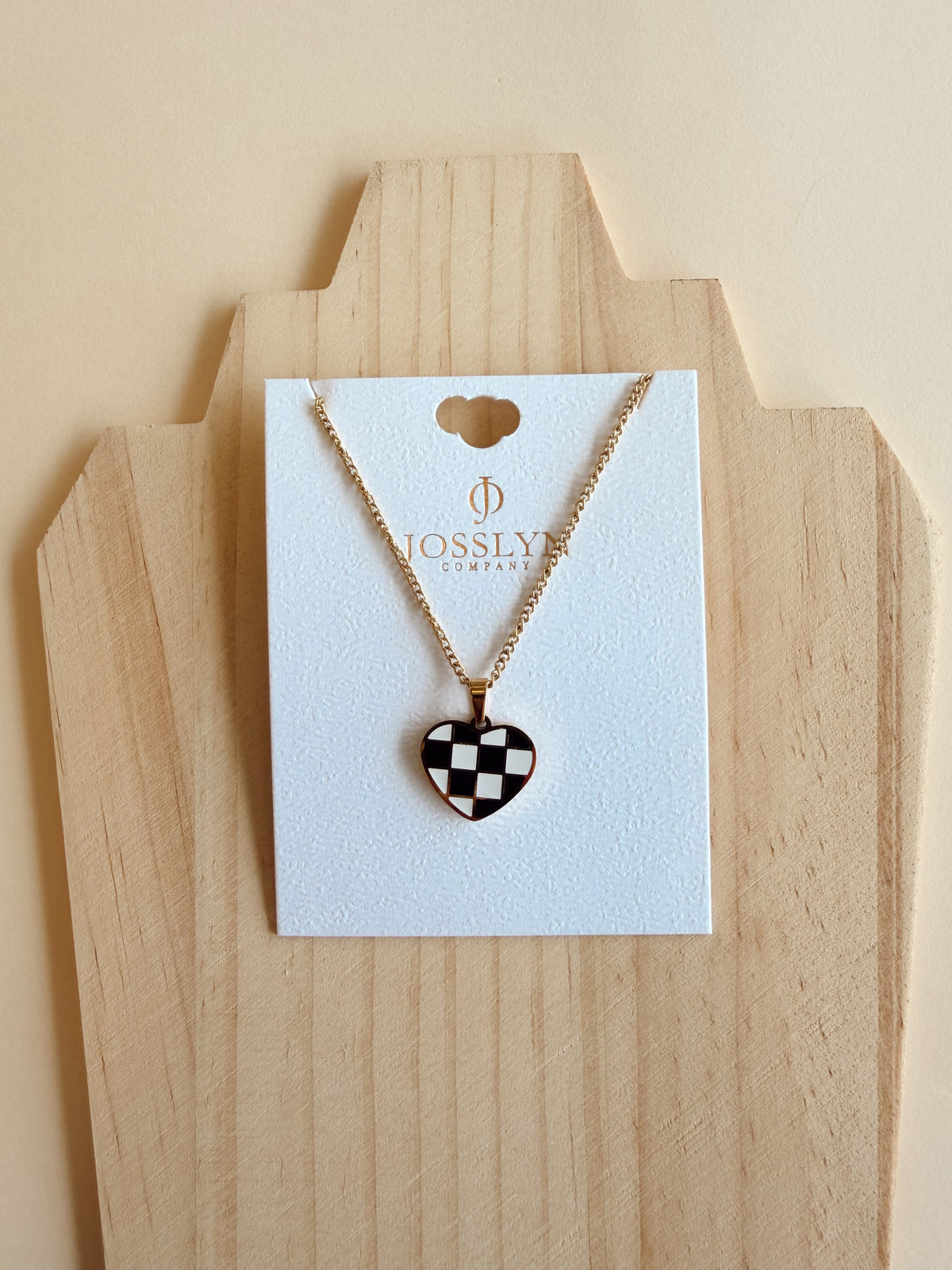 Black & White Heart Necklace