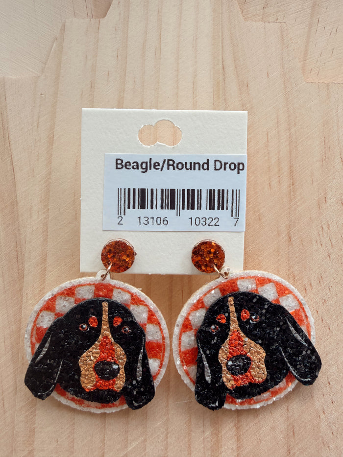Beagle/Round Drop earrings
