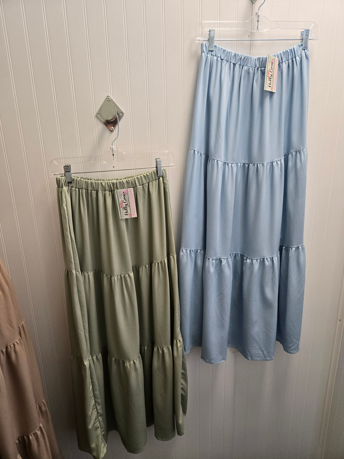 Elastic Waist 3 Tier Skirt- 3 Colors!