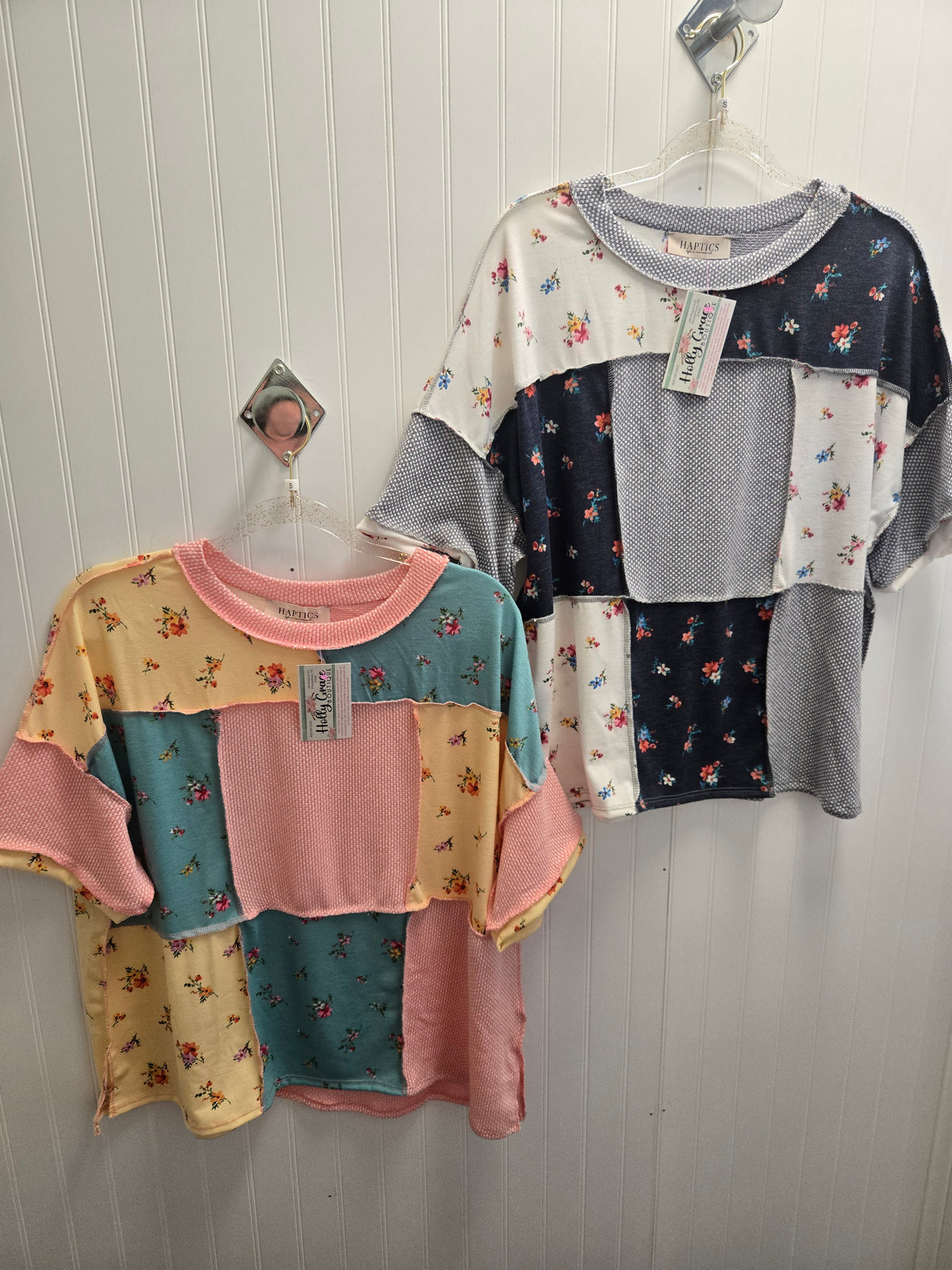 Round Neck Two Tone Top- 2 Colors!