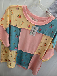 Round Neck Two Tone Top- 2 Colors!