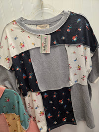 Round Neck Two Tone Top- 2 Colors!