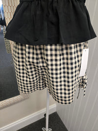 Side Tie Gingham Shorts