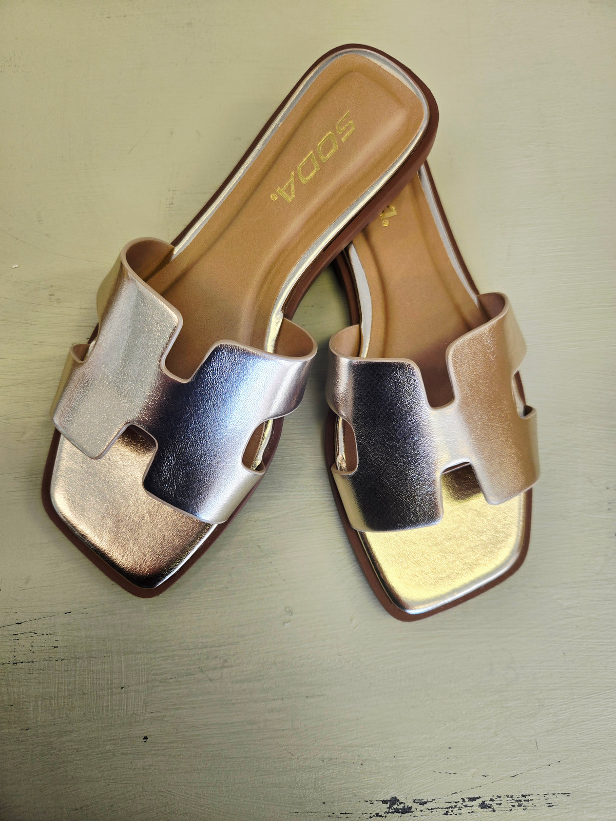 Knit Gold Sandal