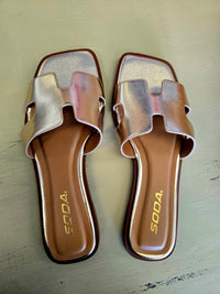 Knit Gold Sandal