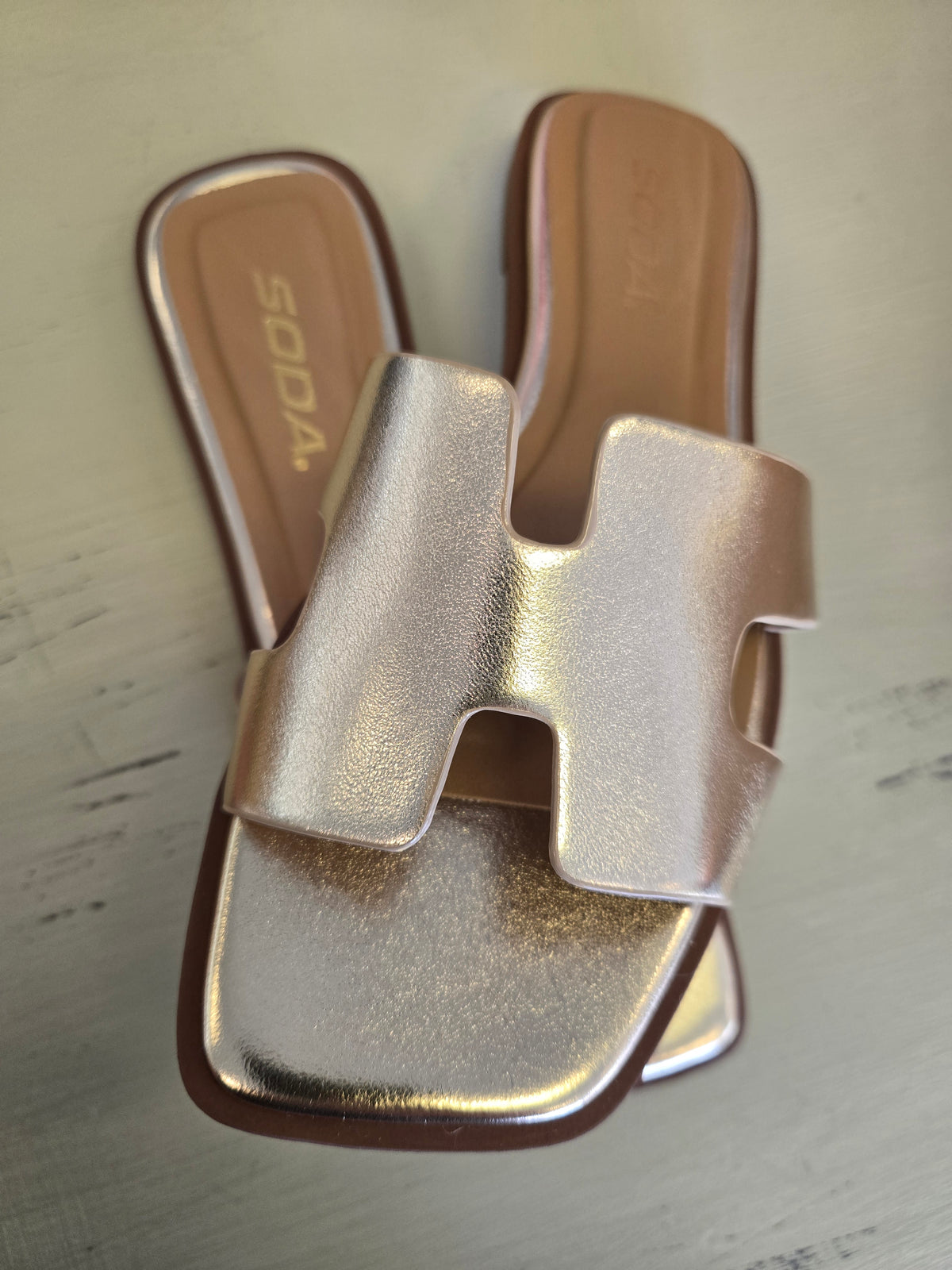 Knit Gold Sandal