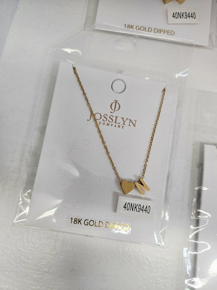 Initial Necklaces in Gold