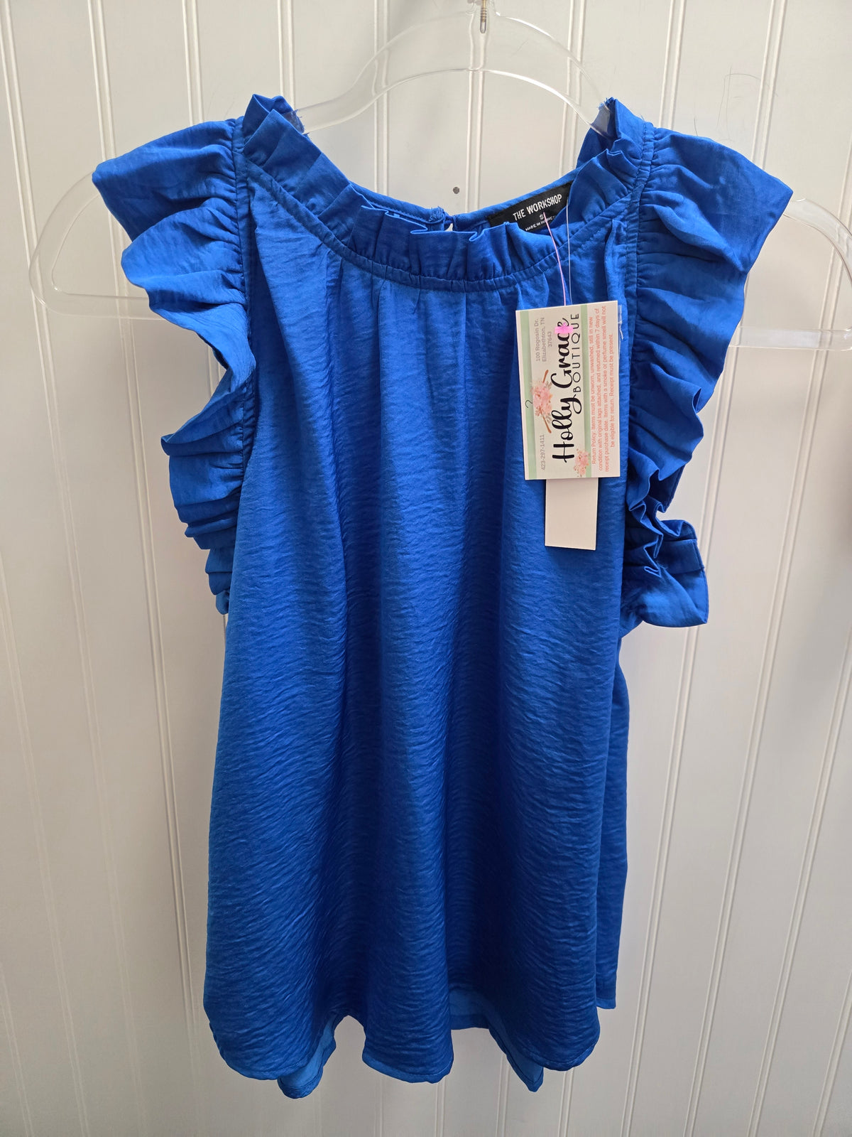 Sleeveless Ruffle Trim Blouse- 2 Colors!