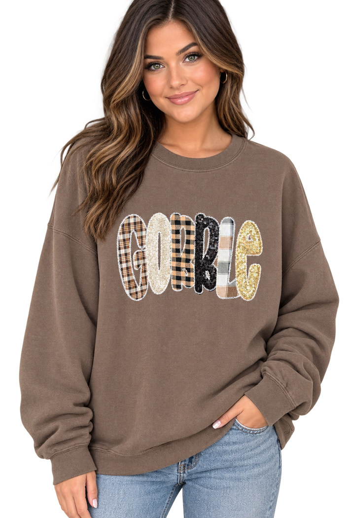 Gobble Sweatshirt in Brown