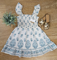 Floral Border Print Midi Dress- 2 Colors!