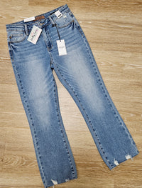 MR Vintage Wash Destroy Hem Kick Flare MD
