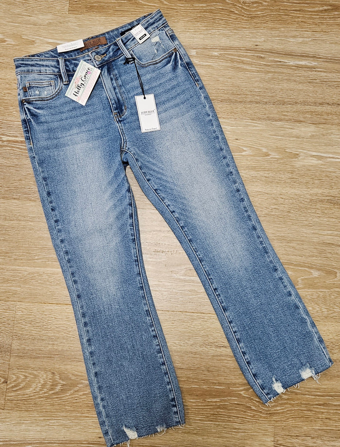 MR Vintage Wash Destroy Hem Kick Flare MD