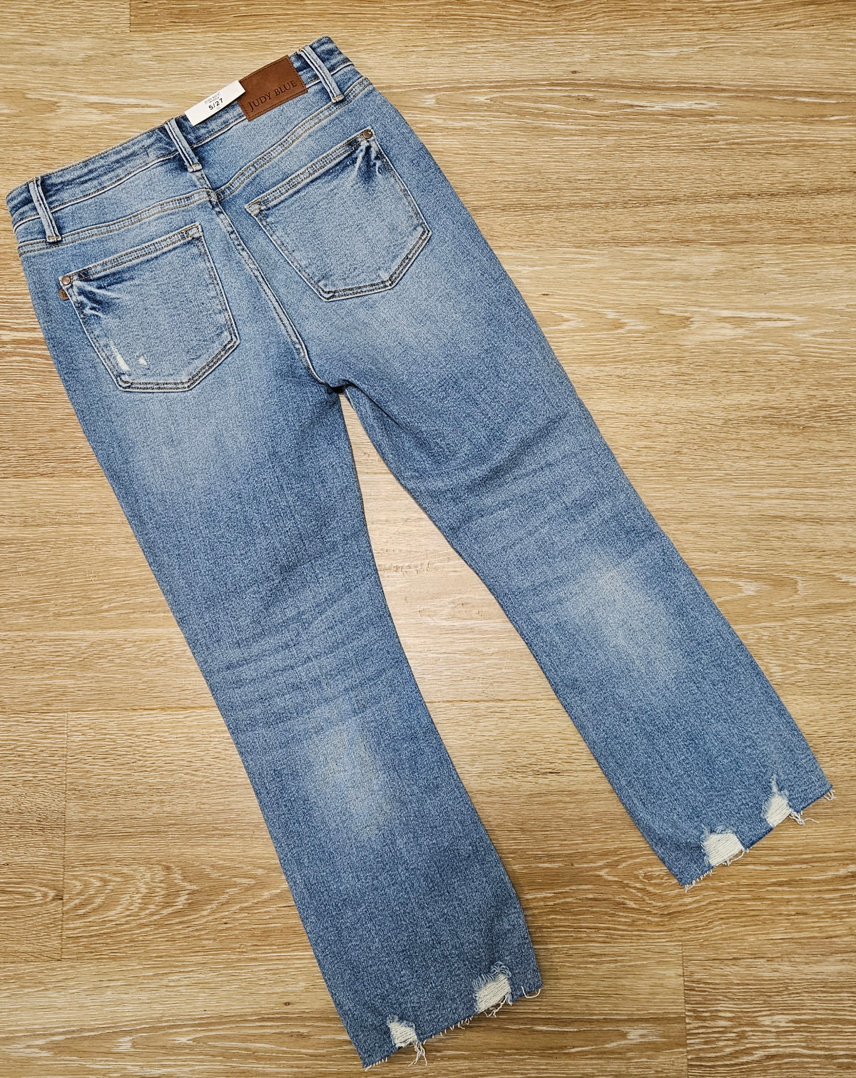 MR Vintage Wash Destroy Hem Kick Flare MD