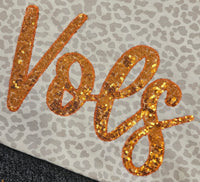White Leopard Vols Sequin Tee