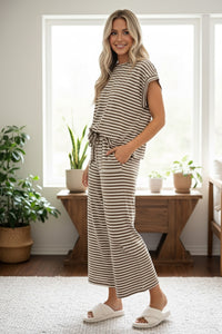 Striped Rib Top & Pants Set- 3 Colors!