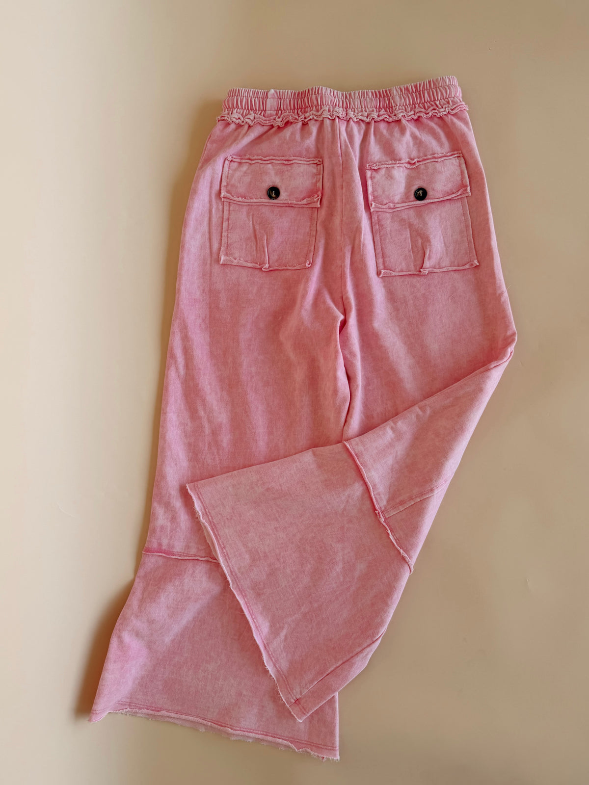 Mineral Washed Pants with Pockets