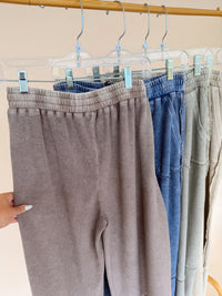 Mineral Washed Wide Leg Pant - 4 Colors!