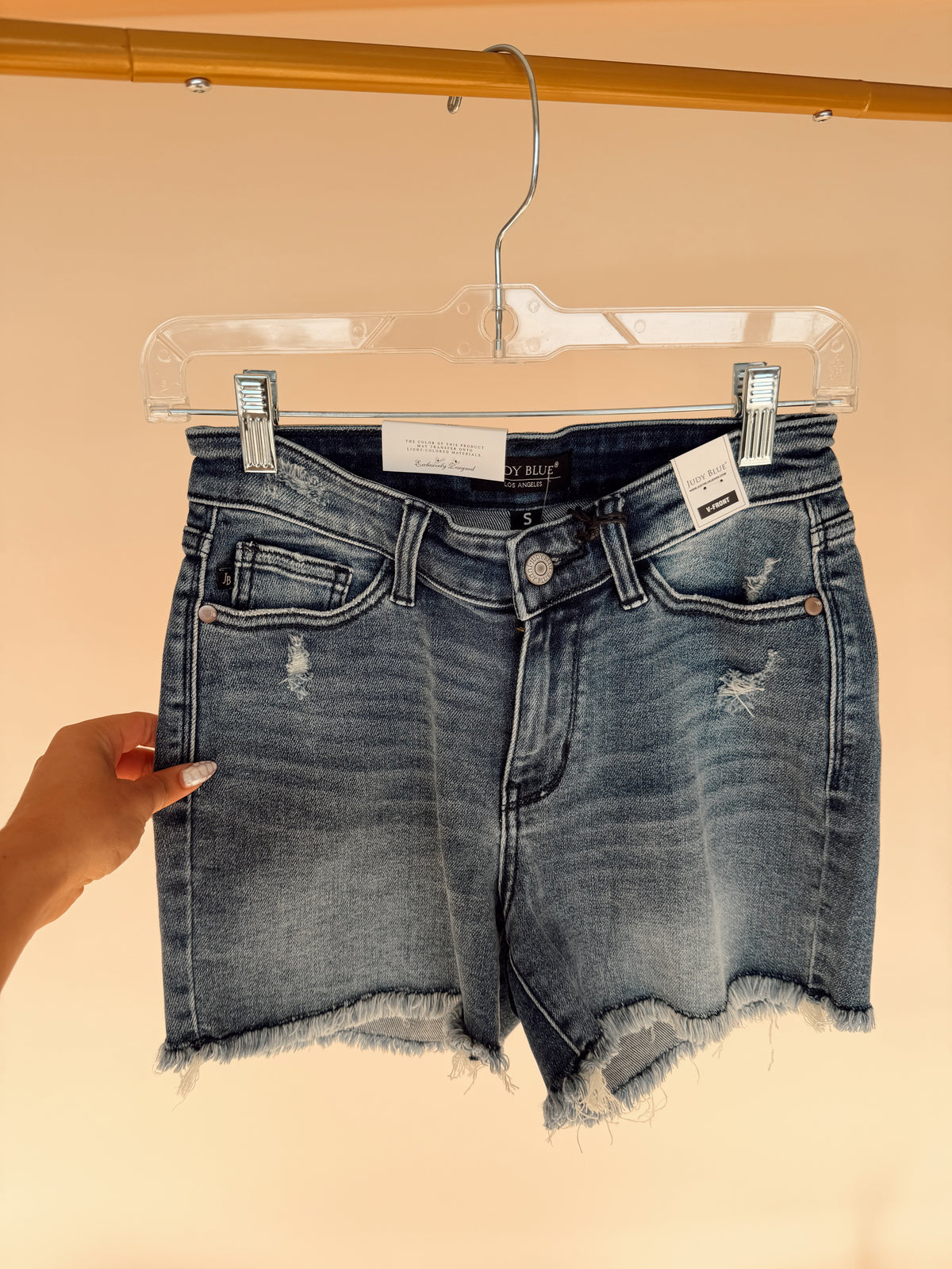 High Waist V Front Shorts W Shield Pockets