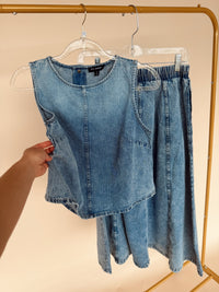 Washed Denim 2 Piece Set