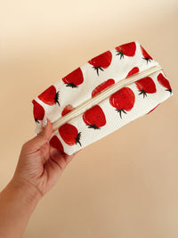 Red Strawberry Cosmetic Pouch