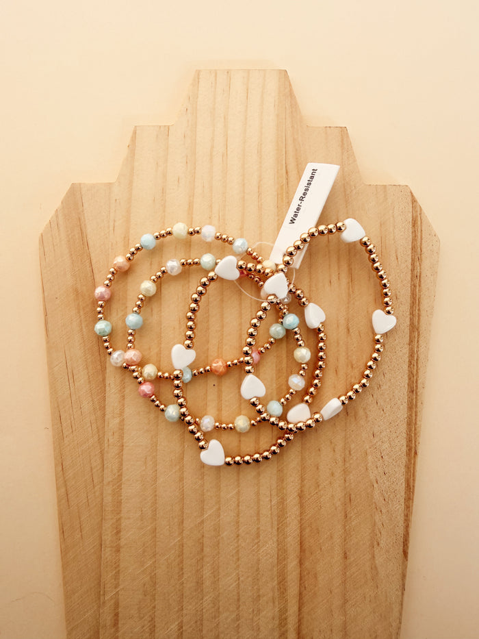 4 Row Bead Candy Pastel Set