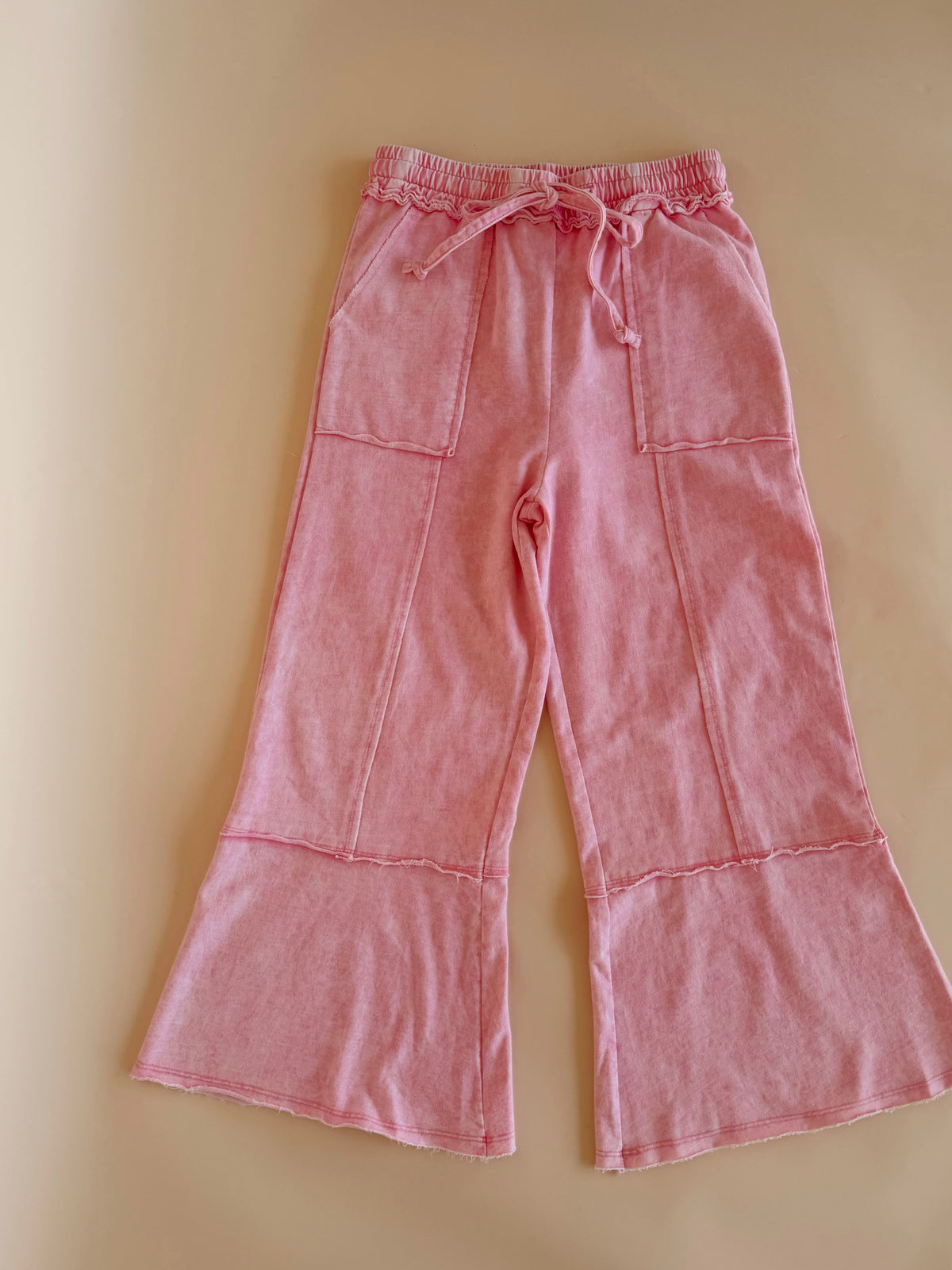Mineral Washed Pants with Pockets