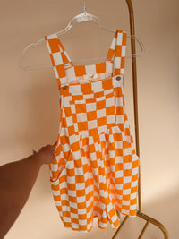 Checkerboard Overall Style Romper