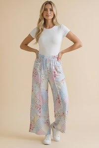 Floral Print French Terry Pants