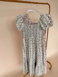 Wavy Floral Pattern Dress - 2 Colors!