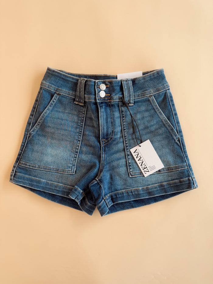 Double Button Shorts Md Wash