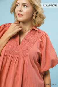 Smocked Front Yoke Midi Dress in 2 Colors!