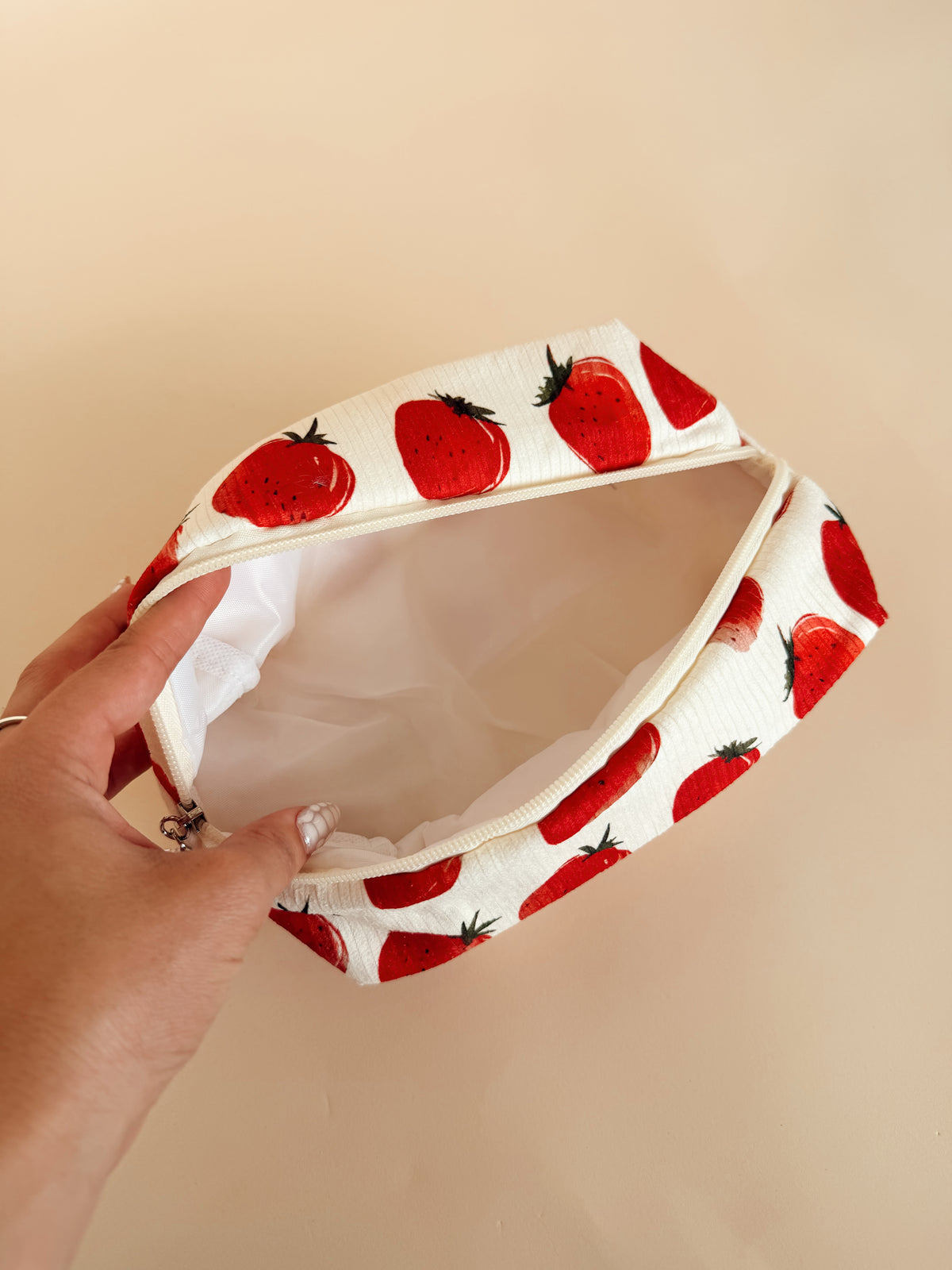 Red Strawberry Cosmetic Pouch