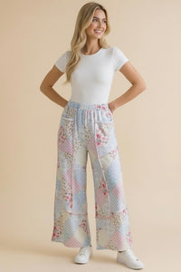 Floral Print French Terry Pants