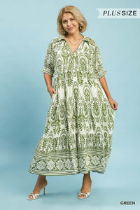 Curvy Print Maxi Dress - 2 Colors!