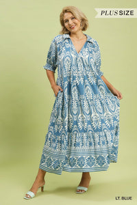 Curvy Print Maxi Dress - 2 Colors!