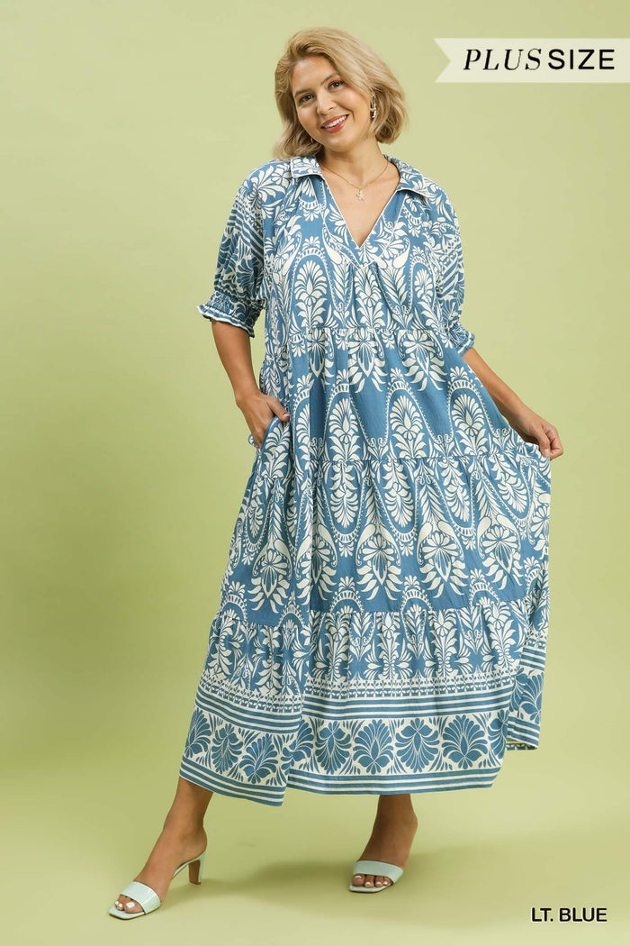 Curvy Print Maxi Dress - 2 Colors!