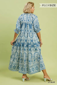 Curvy Print Maxi Dress - 2 Colors!