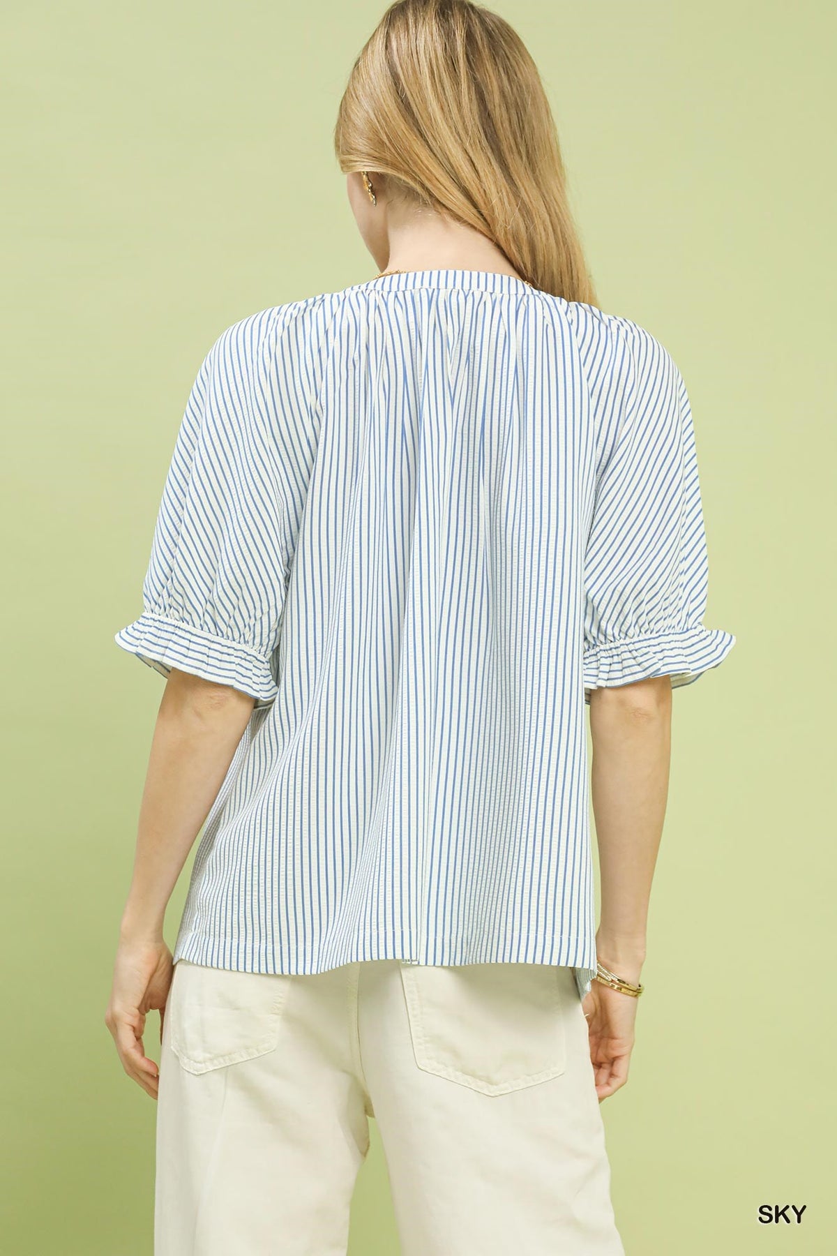 Stripe V Neck Top in 2 Colors!