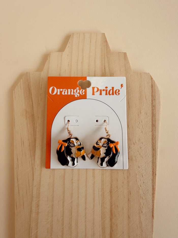 Dog & Bow Smokey Head Earrings
