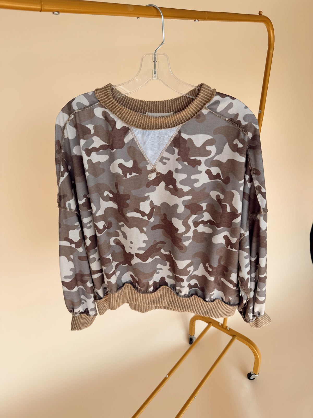 Triangle Detail Camo Shirt