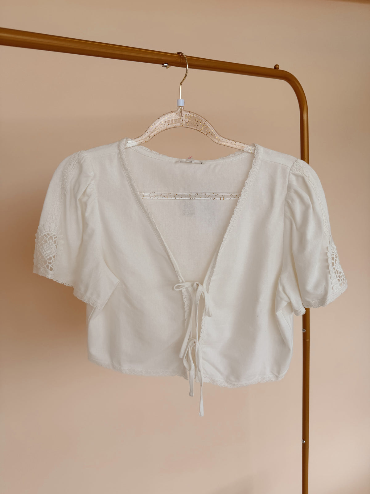 Front Lace Detail Cardi - 2 Colors