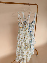 Floral Ruffle Back Tie Dress - 2 Colors