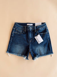 Fray Hem Shorts Dark
