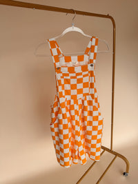 Checkerboard Overall Style Romper