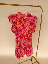 Flutter Dress Magenta Mix