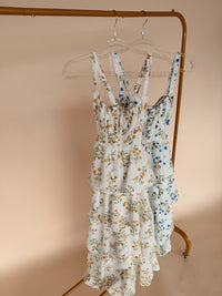 Floral Ruffle Back Tie Dress - 2 Colors