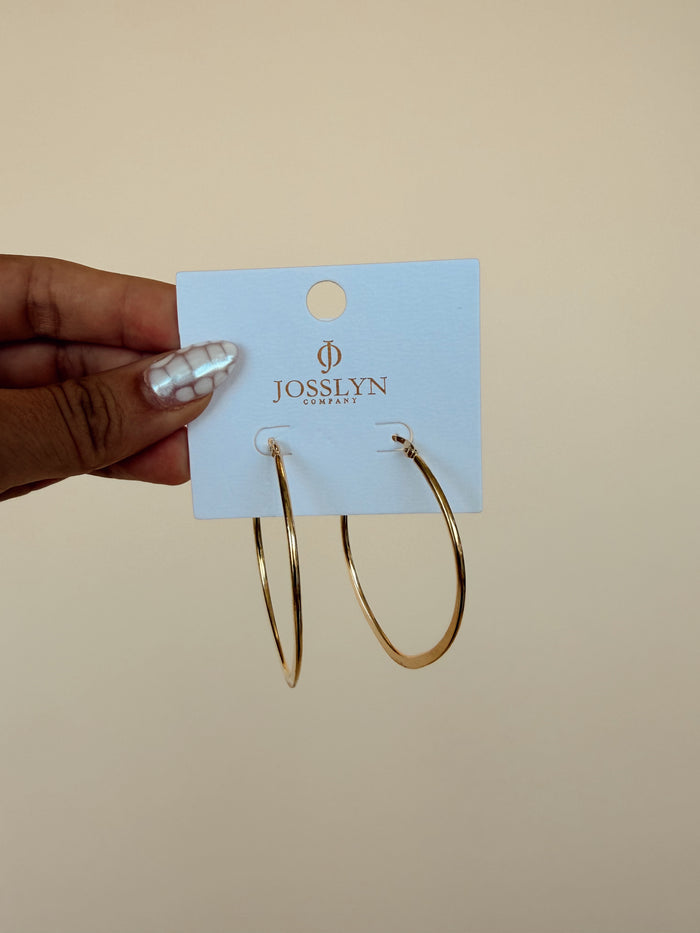 Long Hoops in Gold