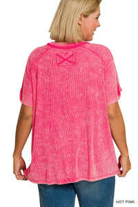 Ribbed SS Boat Neck Top- 5 Colors!