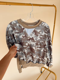 Triangle Detail Camo Shirt